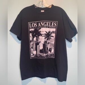 Los Angeles California Men’s Unisex Size Large T-Shirt Black Casual
